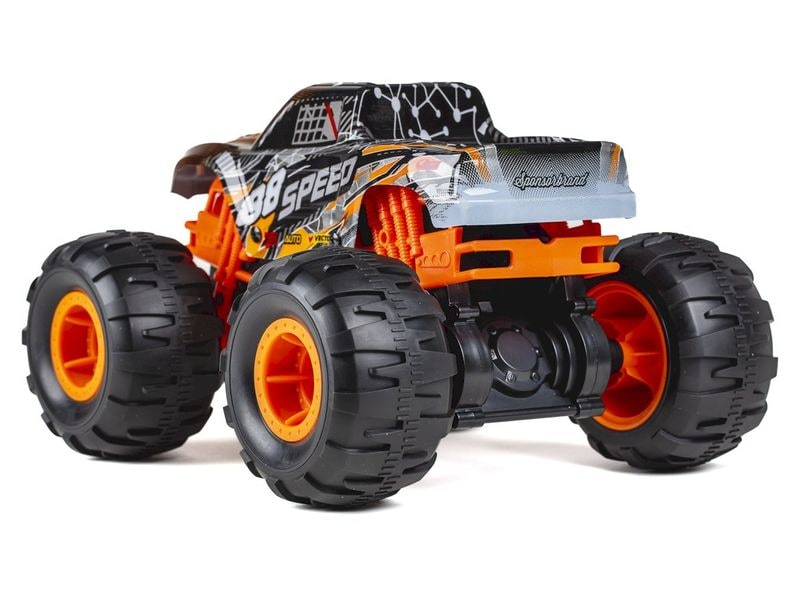 TEC-TOY Monster Truck Speed Monster Gyro & Sound, Orange, 1 4WD RC Monstertruck für Kinder ab 8 Jahren