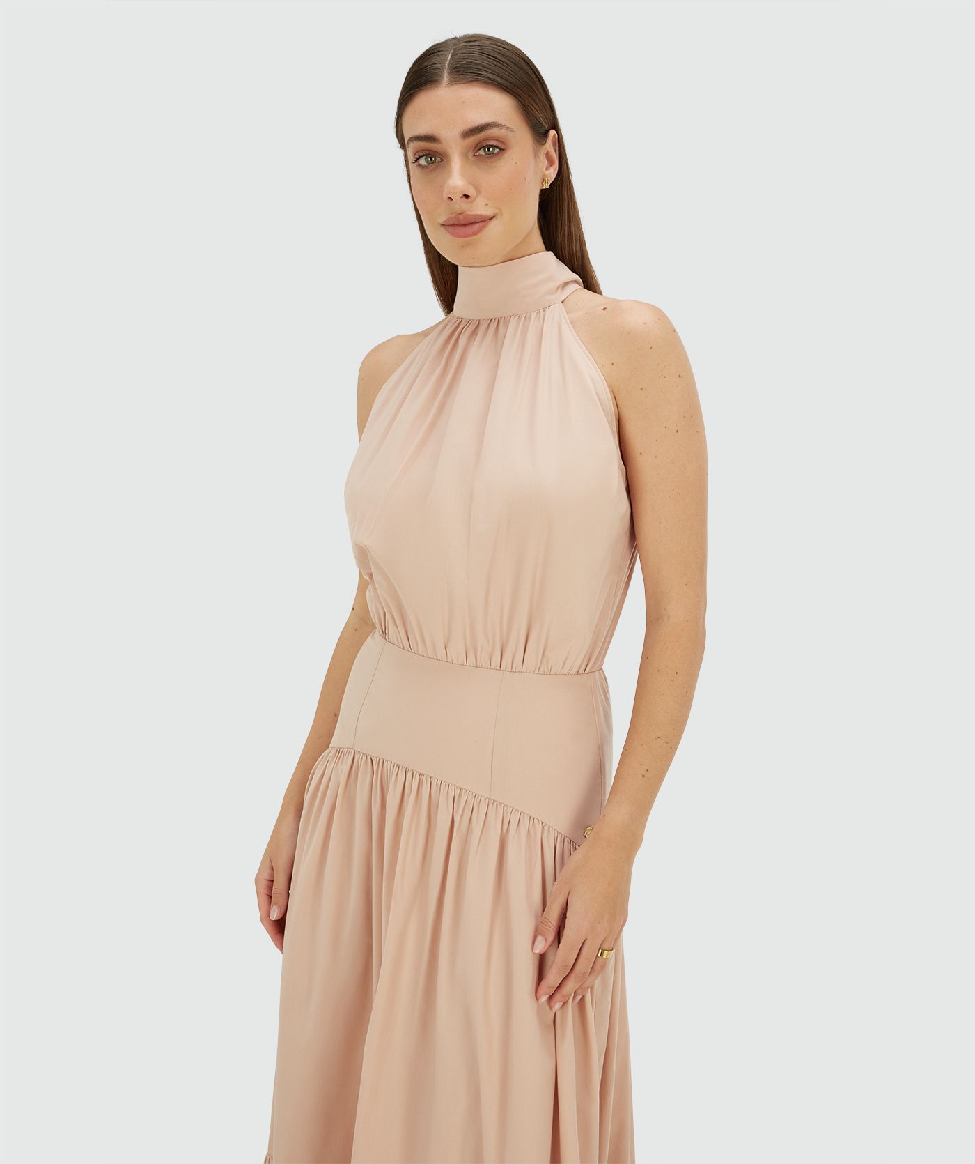 JV-ELARA regular fit maxi jurk - dusty pink