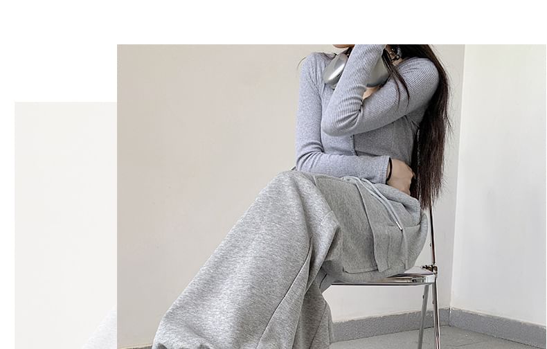 Dream Drop - Cargo-joggingbroek met trekkoord in de taille, effen en recht model