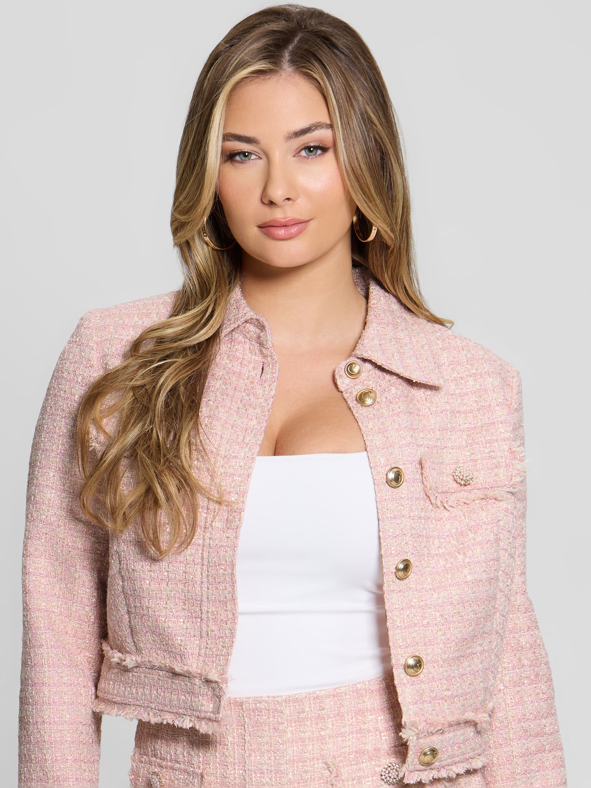 Jaqueta curta de tweed Daphnee