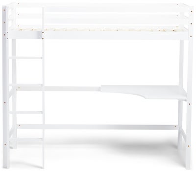 JLY SOFIA Loftseng Med Skrivebord 90x190, Hvit