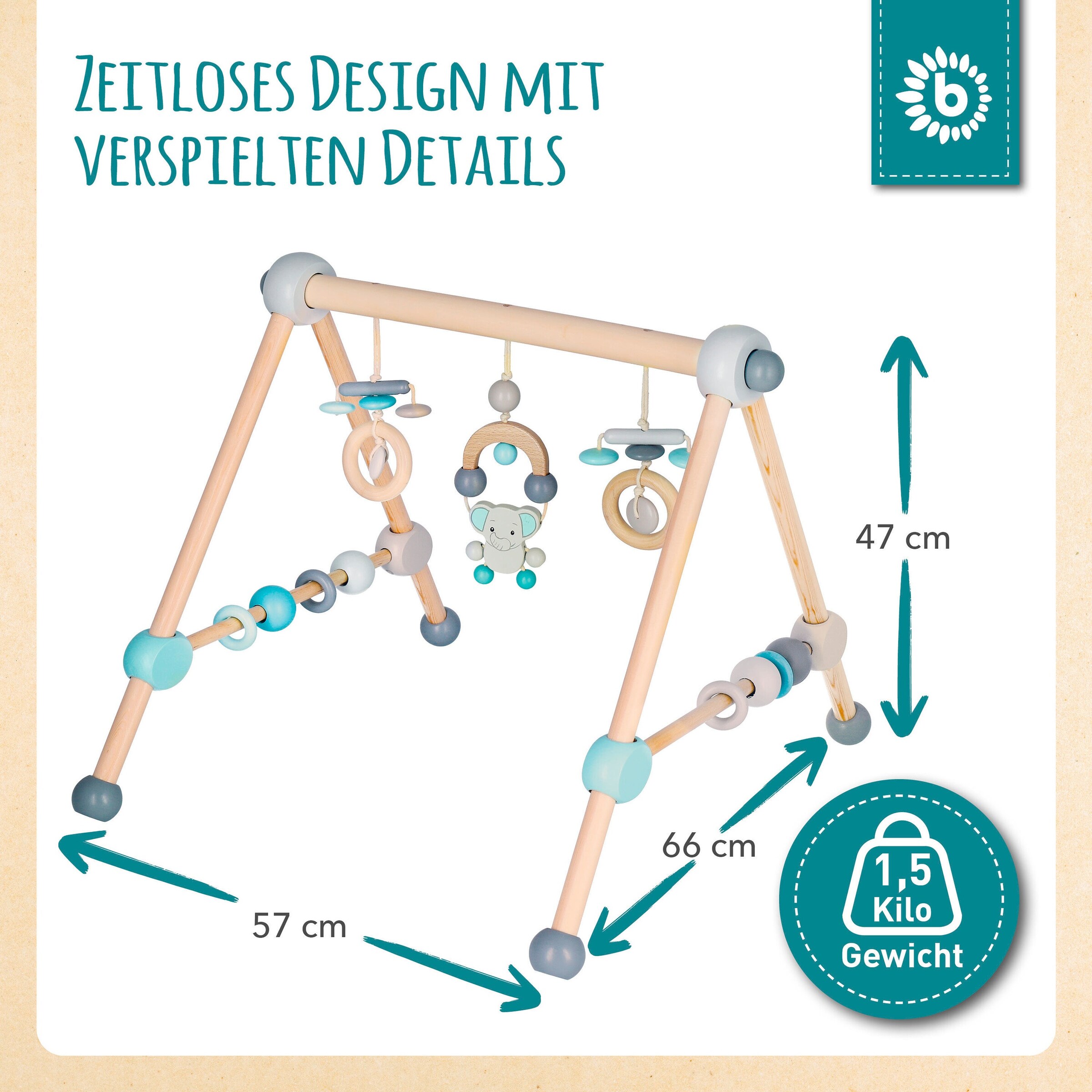 Bieco Spielbogen aus Holz - ab Geburt Blau