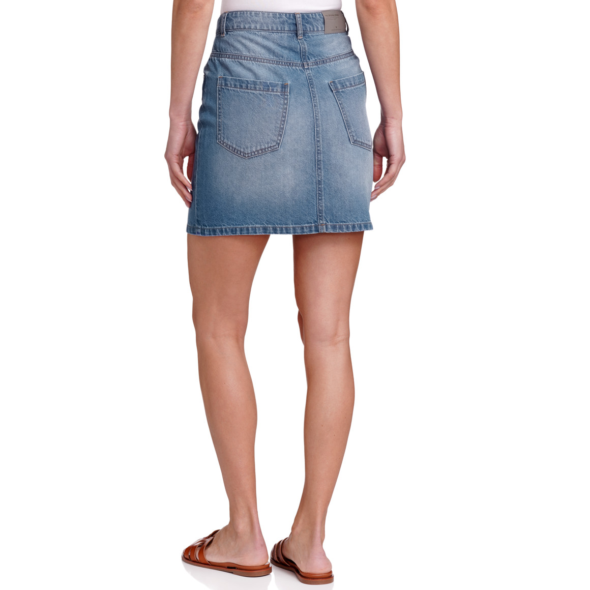 Jonas Nielsen Damen Jeansrock in Denim-Optik hellblau