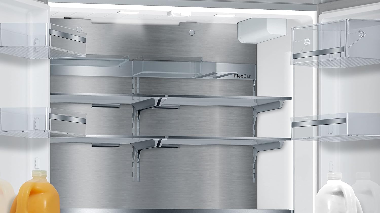 Bosch KFF96PIEP Serie 8 Smarter French Door Kühlschrank, 183 x 90,5 cm, 402 L Kühlen & 171 L Gefrieren, VitaFresh pro 3x längere Frische, NoFrost nie wieder abtauen, Eis- und Wasserspender