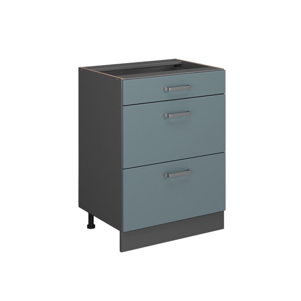 Vicco Schubladenunterschrank Küchenschrank R-Line Solid Anthrazit Blau Grau 60 cm modern