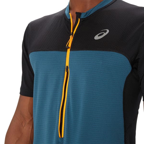 T-shirt running ASICS FUJITRAIL SS TOP MAGNETIC BLUE/PERFORMANCE BLACK