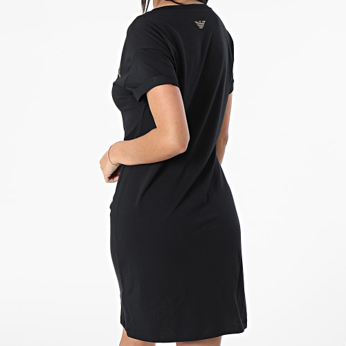 Robe Tee Shirt Femme 3LTA54 Noir Doré
