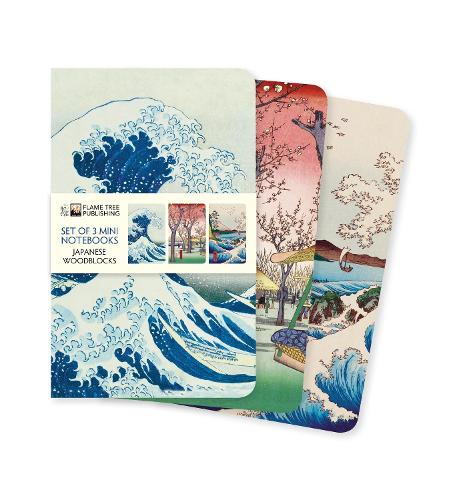 Japanese Woodblocks Set of 3 Mini Notebooks - Mini Notebook Collections