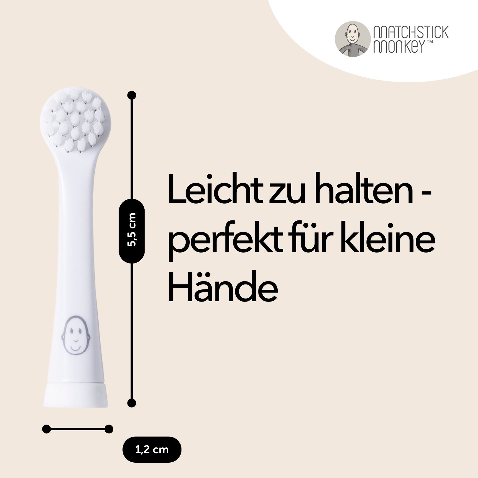Matchstick Monkey Zahnbürsten Ersatzköpfe für elektrische Zahnbürste
