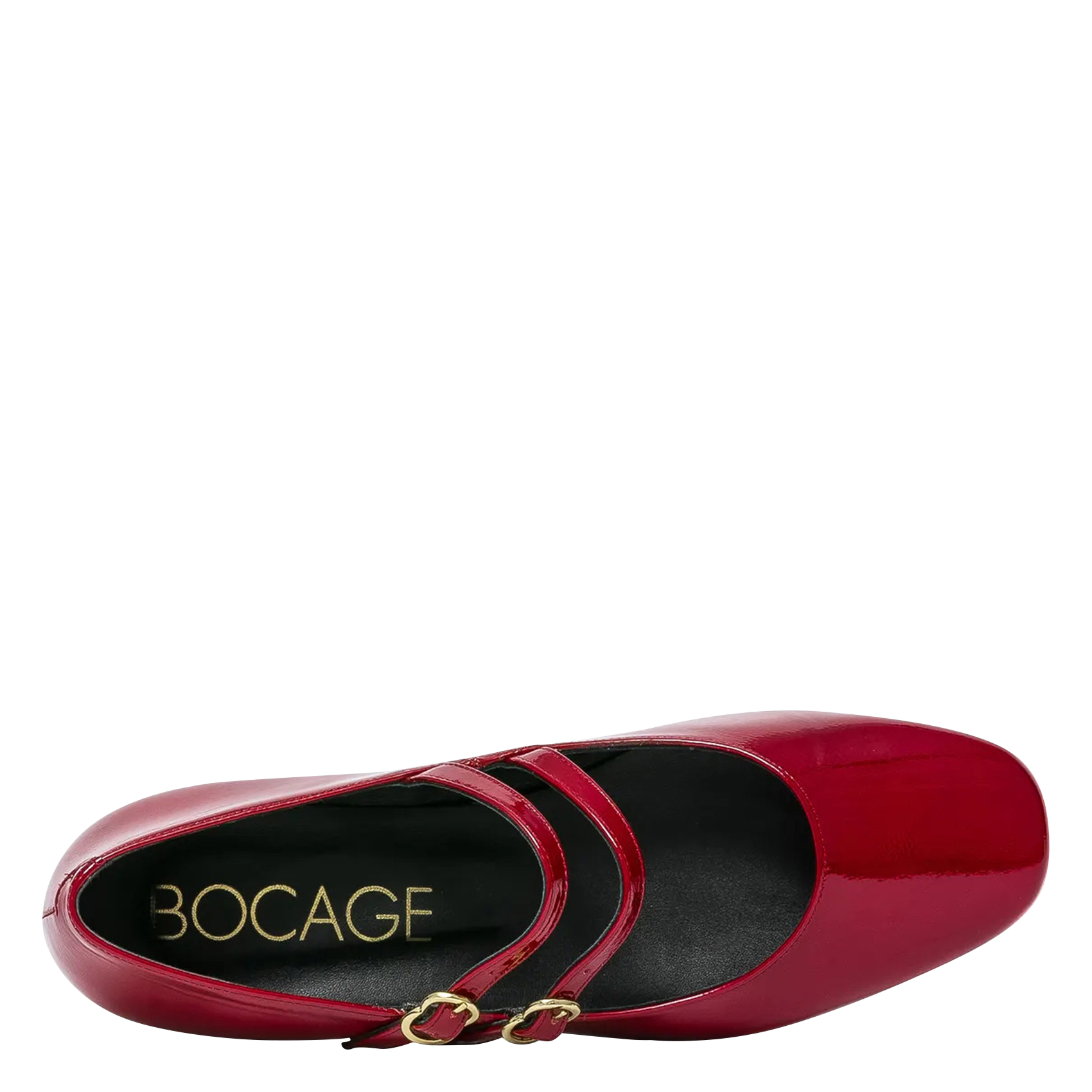 BONNIE - Babies à talons en cuir vernis | Rouge