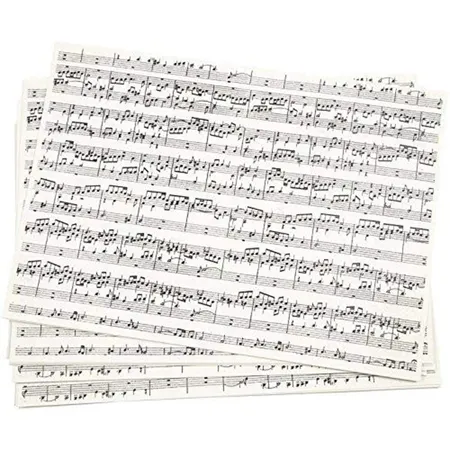 Paper Concept Kraftpapier mit Notenaufdruck, A4, 100g, 10 Blatt