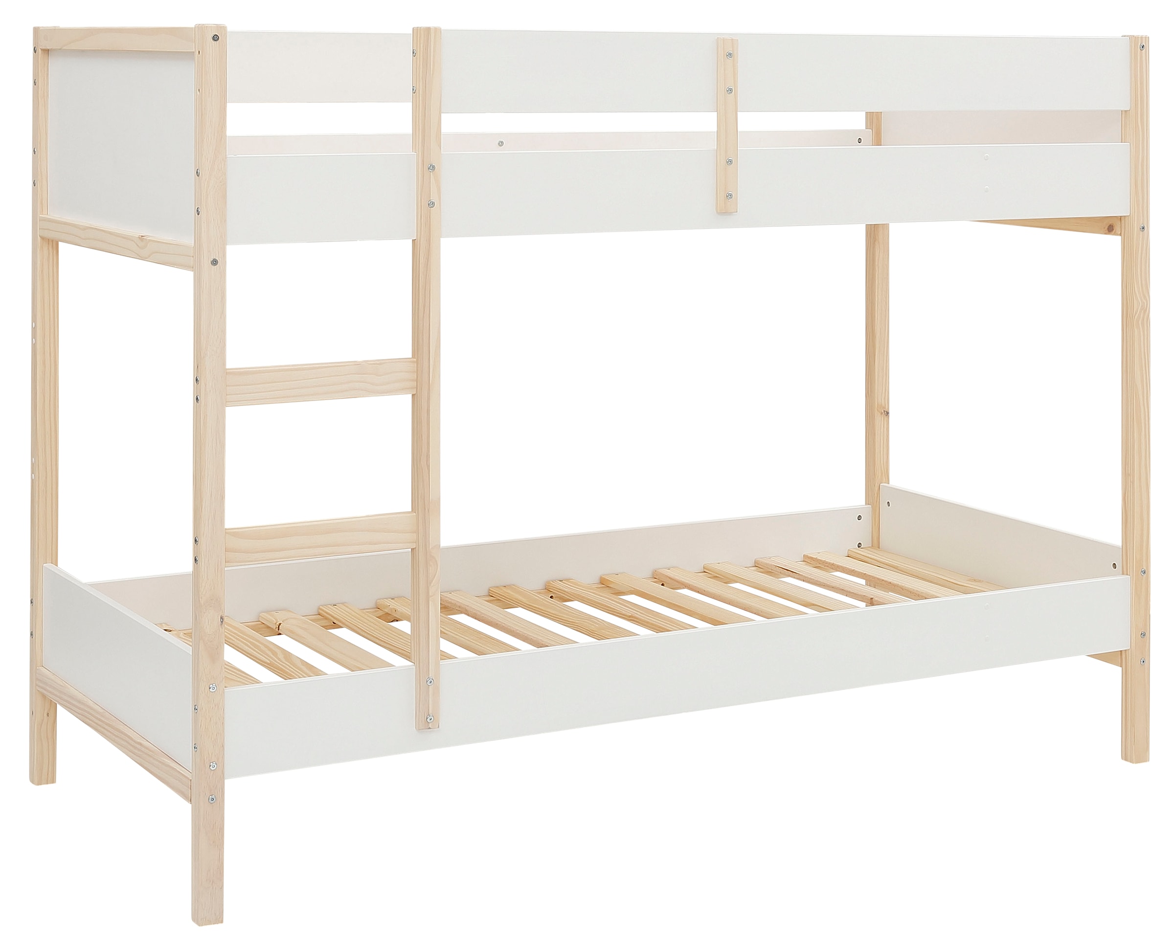 Lüttenhütt Etagenbett »Janne« Kiefernholz, Etagenbett, inklusive Holzleiter, Liegefläche 90x200 cm