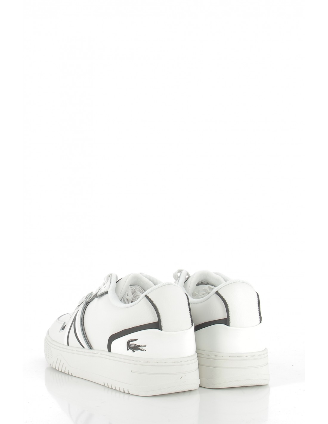 lacoste Sneakers homme L001 cuir blanc/noir