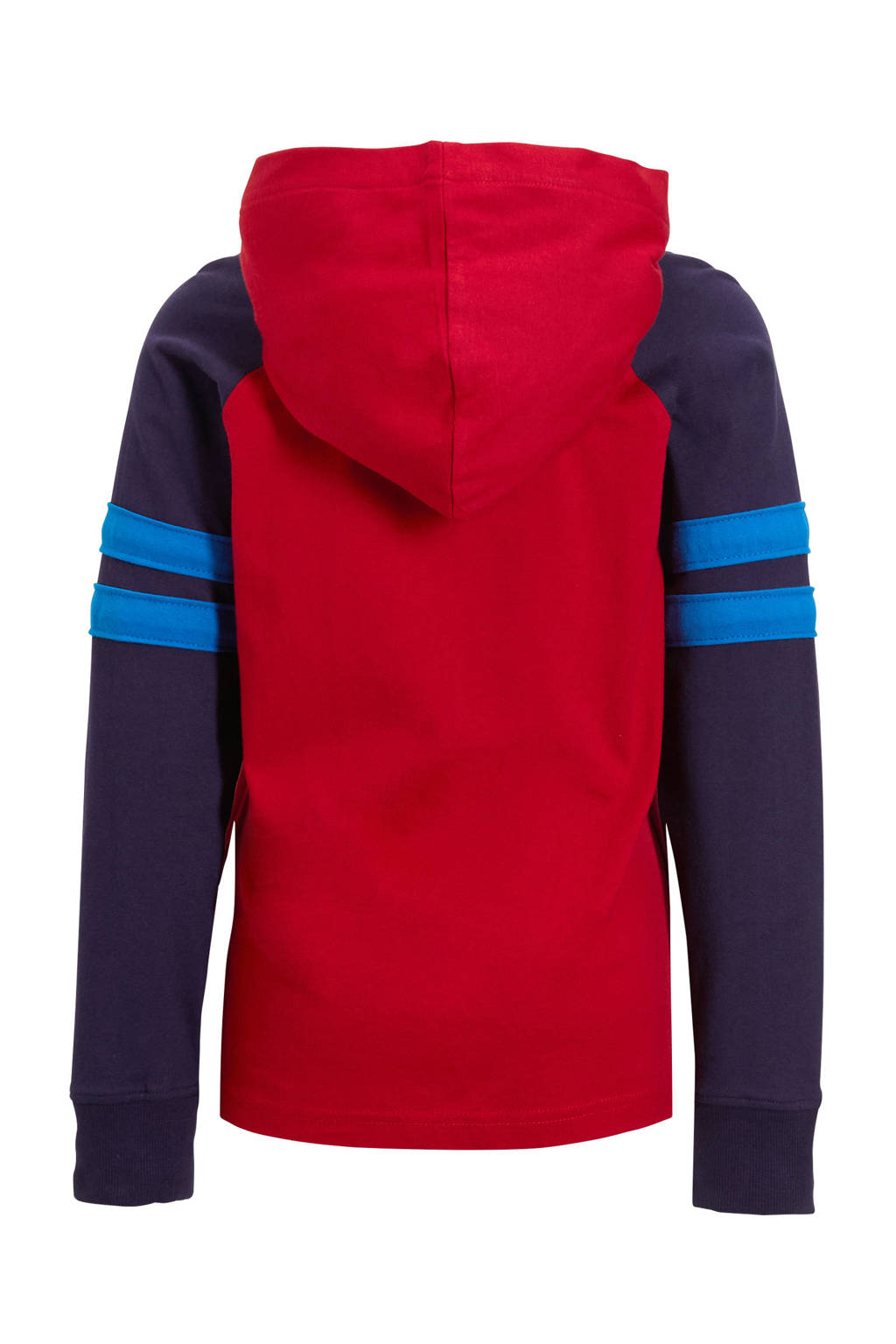 anytime hooded longsleeve rood / blauw