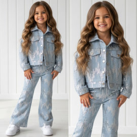 Mini chic denim set