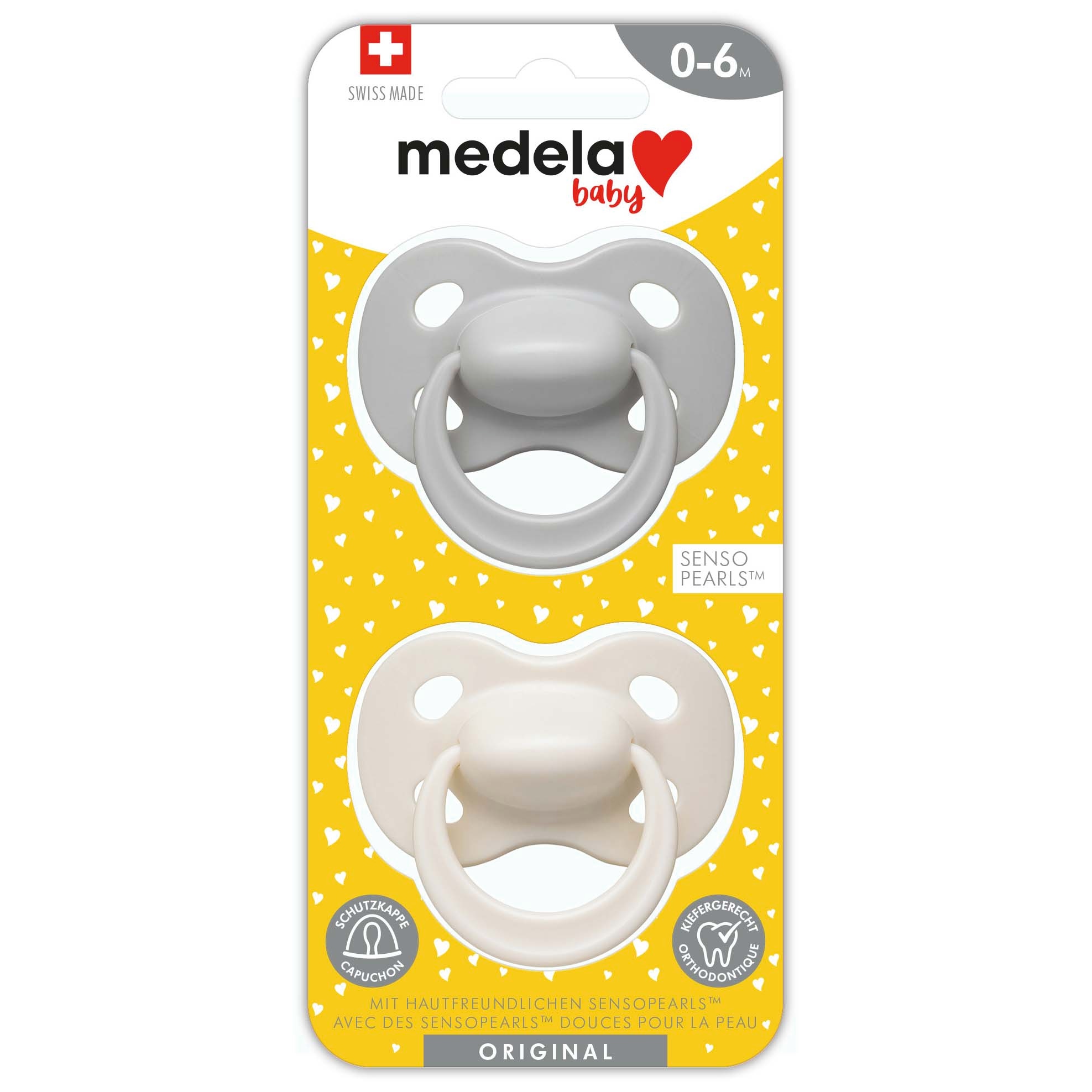 Medela Baby fopspeen Original 0-6m Duo grijs