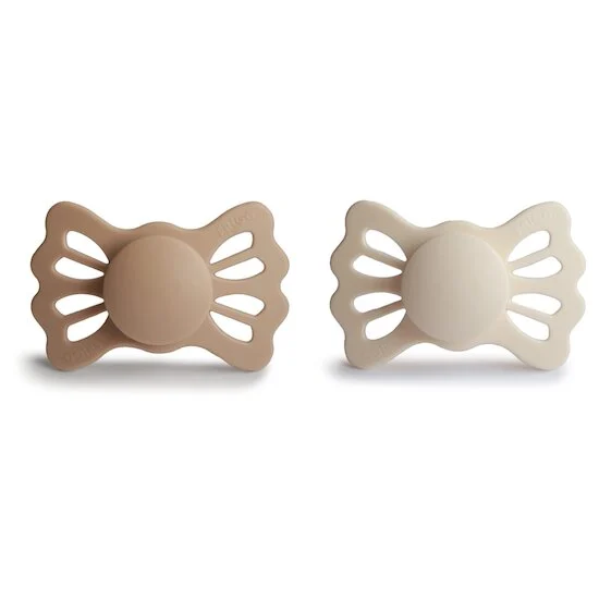 Lot de 2 sucettes Lucky Silicone   Satin / Cream        6-18 mois   de               Frigg