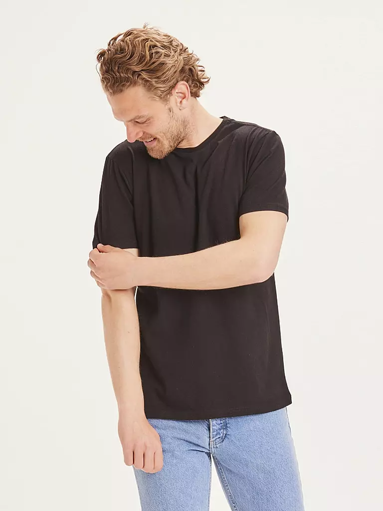 KNOWLEDGE COTTON APPAREL T-Shirt ALDER schwarz
