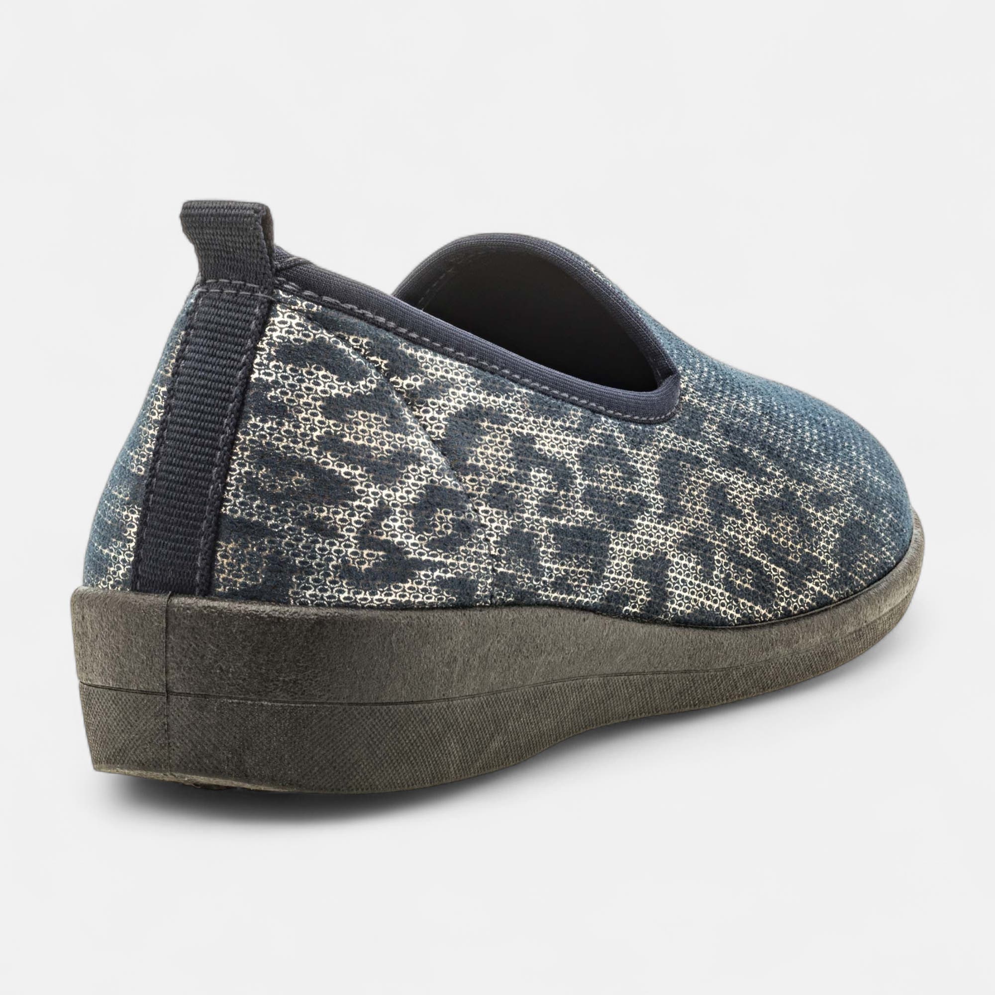 Pantoufles pieds sensibles Femme bleu marine