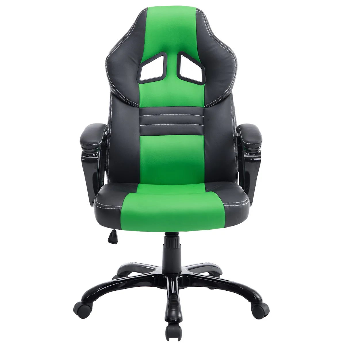 decoshop26 Fauteuil de Bureau Gaming - Noir/Vert