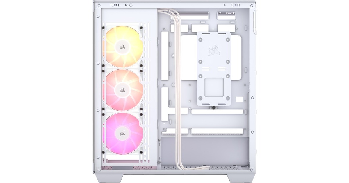 Corsair3500X ARGB midi tower behuizing  (Wit | 2x USB-A | 1x USB-C | RGB | Tempered Glass)