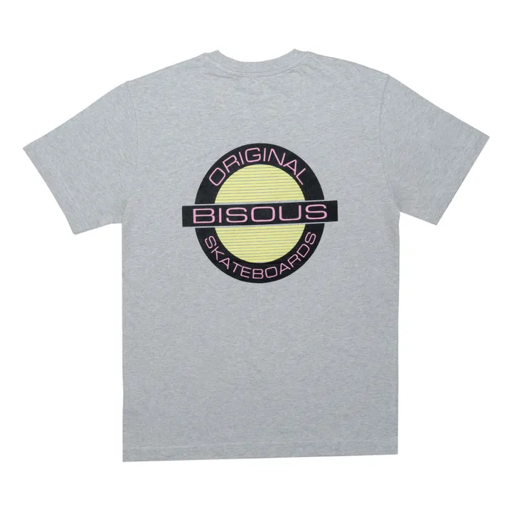 Bisous Skateboards T-shirt Circle | Gris chiné