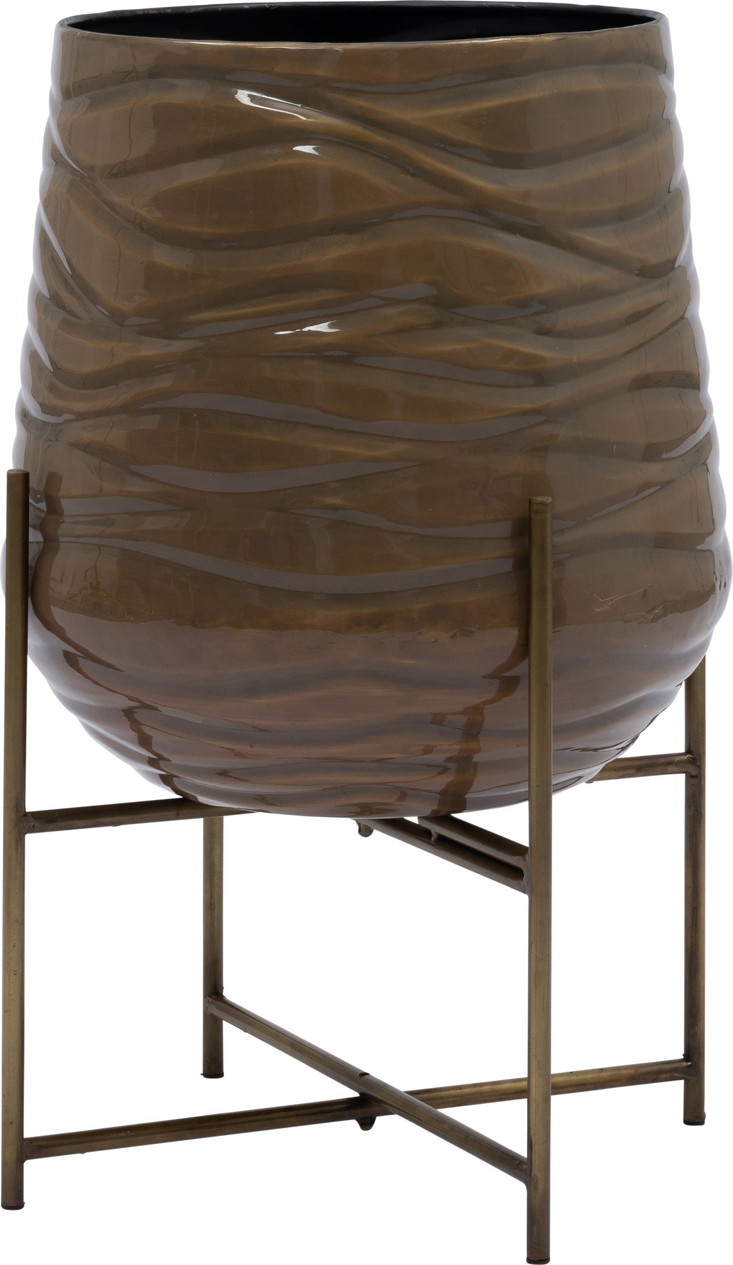 Intratuin bloempot op poten Ariel bruin D 44 H 63 cm