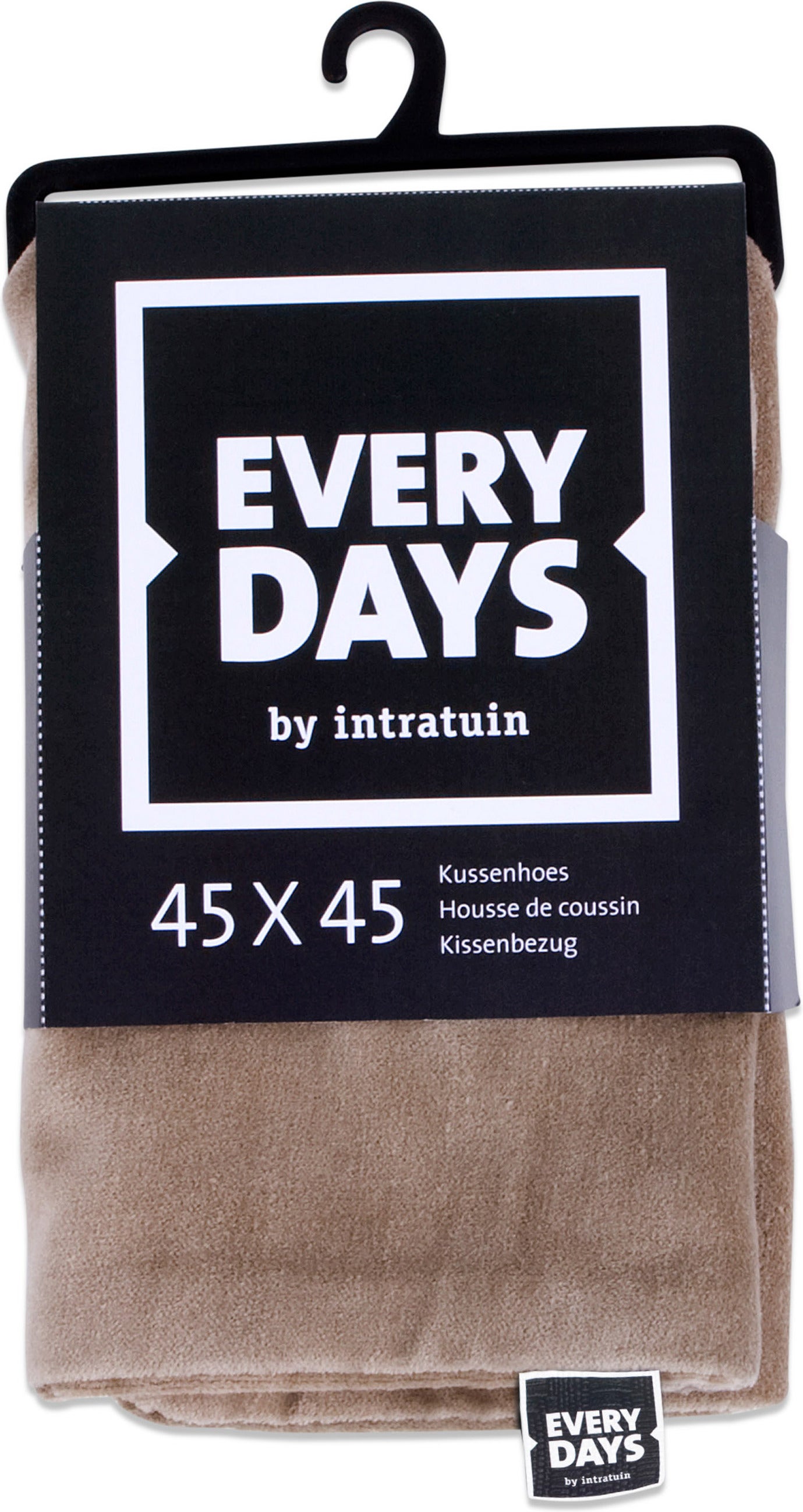 Everydays kussenhoes Fluweel beige 45 x 45 cm