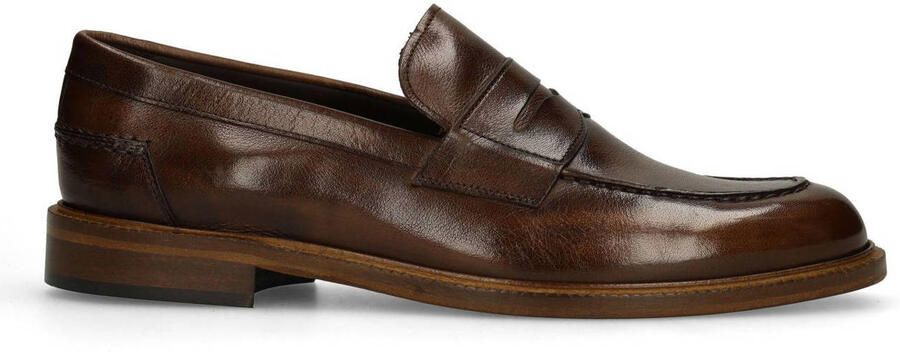 Manfield Black Label leren loafers bruin