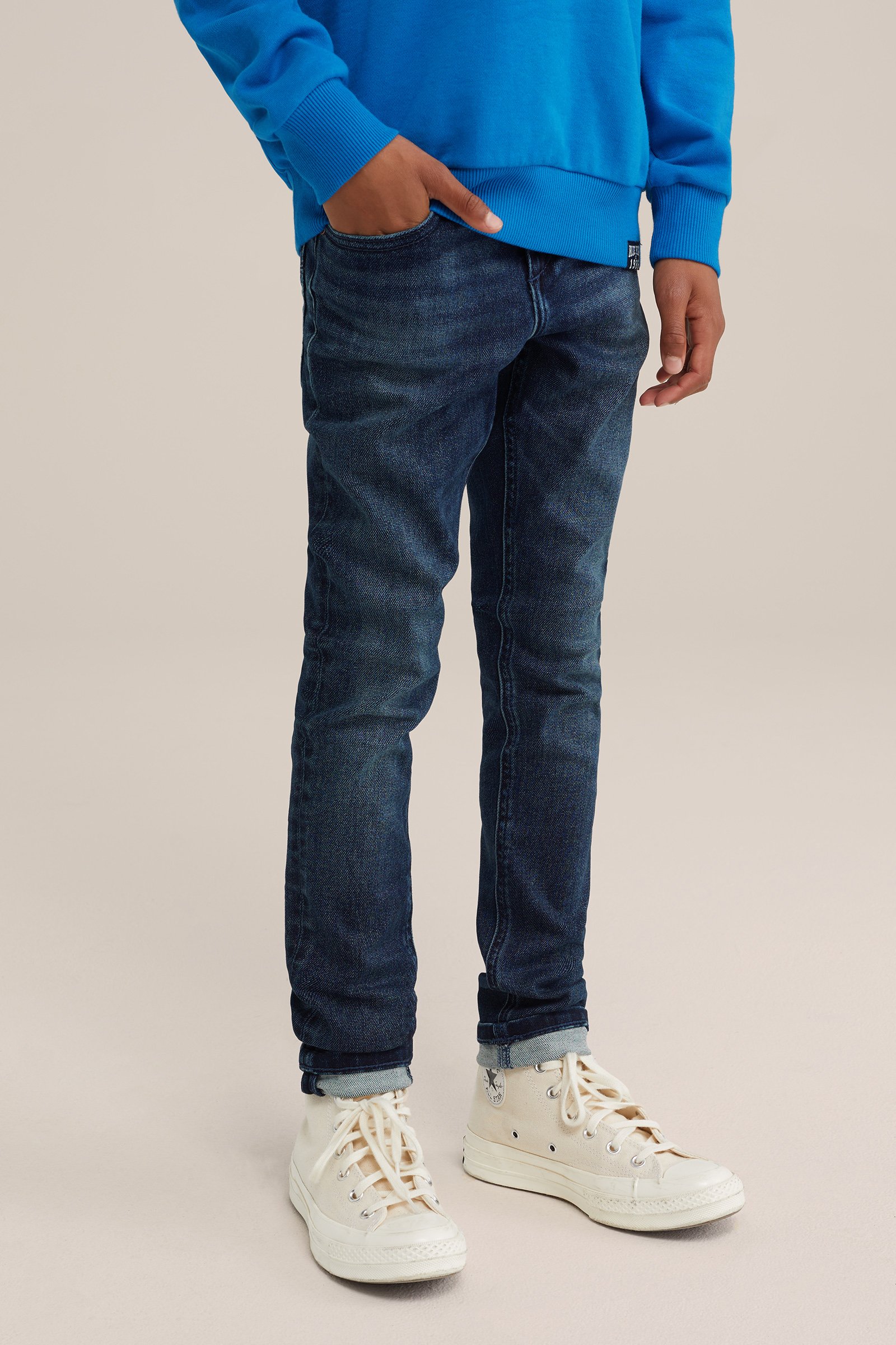 Jongens skinny fit jeans met stretch Blue Ridge Donkerblauw