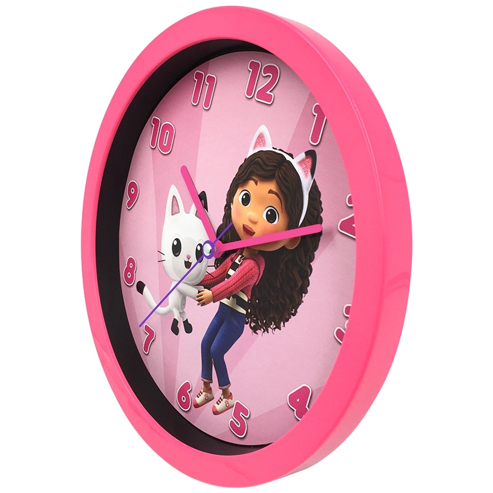 Gabbys Puppenhaus-Wanduhr Rosa
