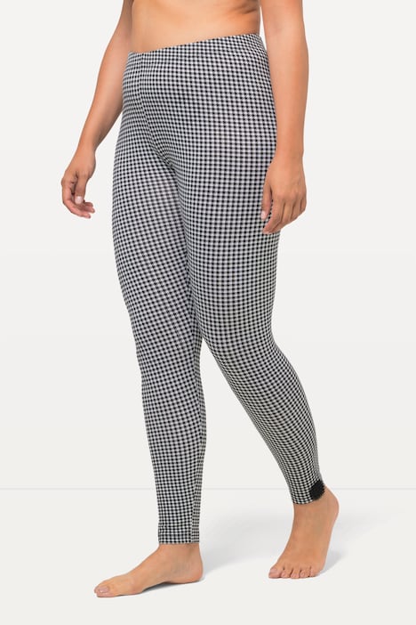 Leggings, Hahnentrittmuster, Stickerei