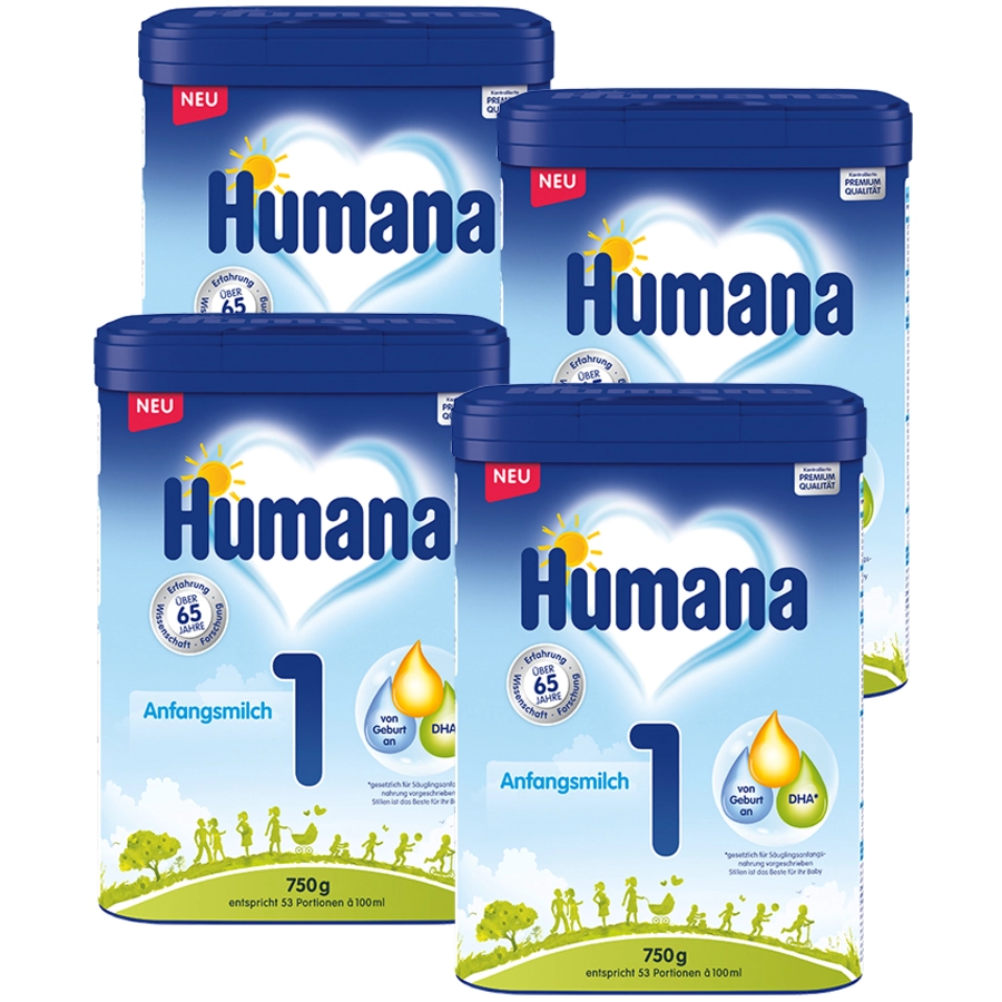 Humana Anfangsmilch 1 4x 750 g ab der Geburt