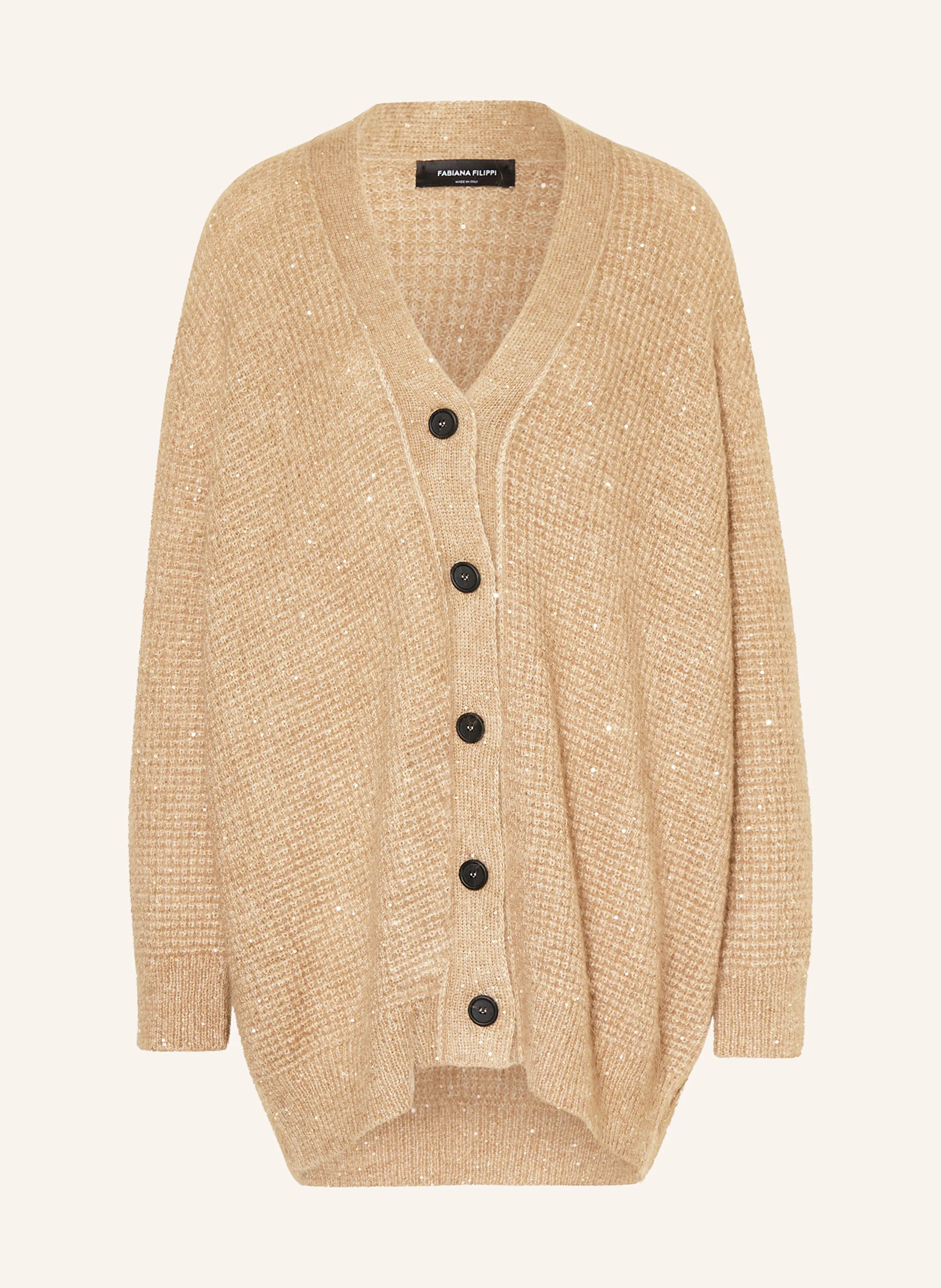 FABIANA FILIPPI Oversized-Strickjacke mit Mohair und Pailletten