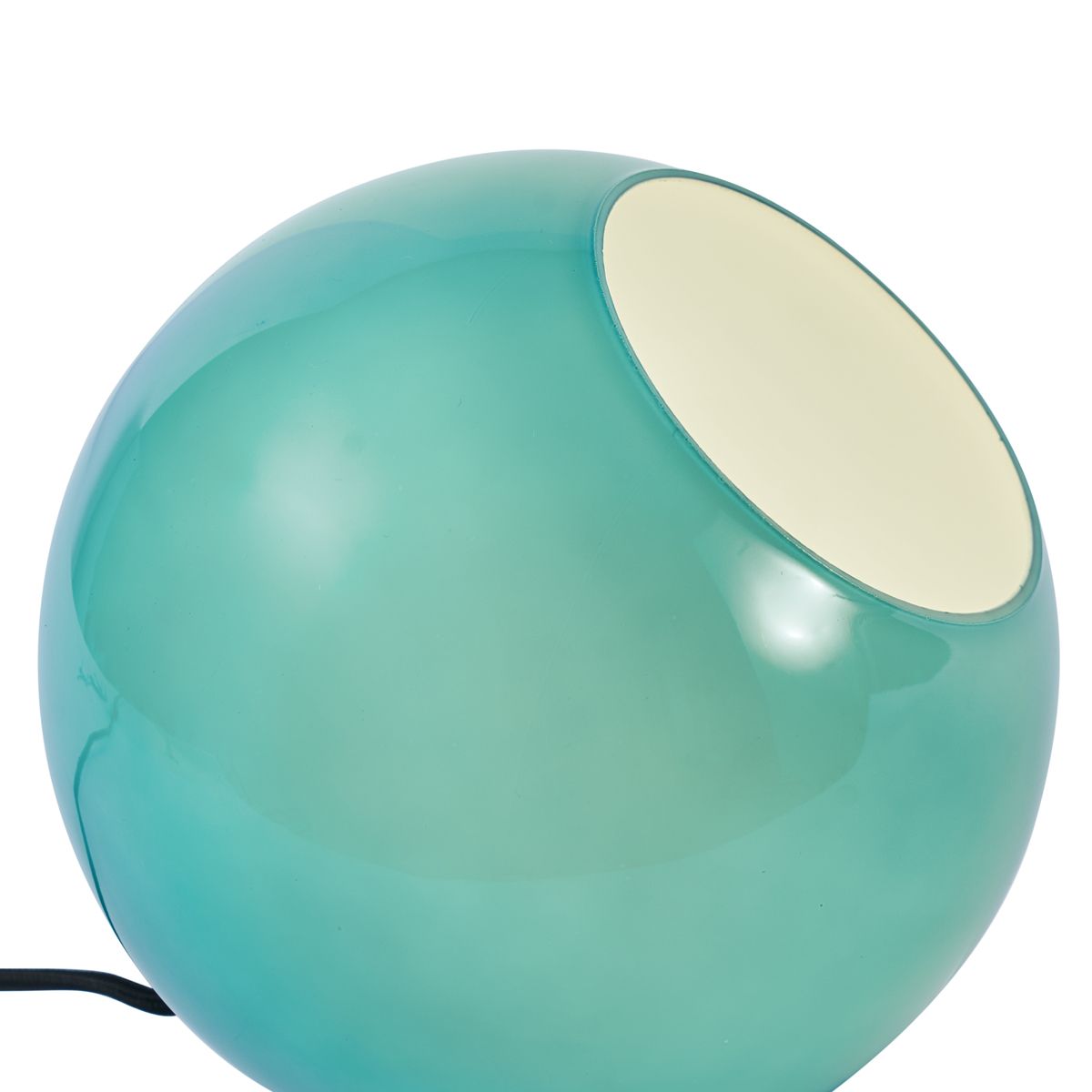 Retro tafellamp blauw met glas - Mabel