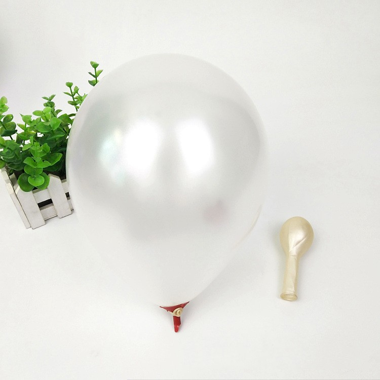(20er Set) Ø30cm Party Deko Ballons Latex Luftballons Perlen - Weiss