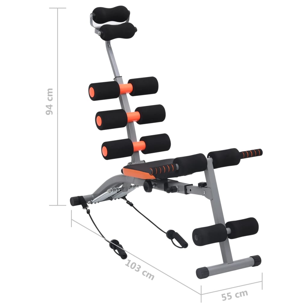 Máquina Abdominal Vidaxl Preta