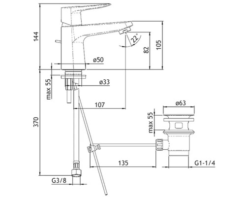 form&style LEHUA chroom wastafelkraan