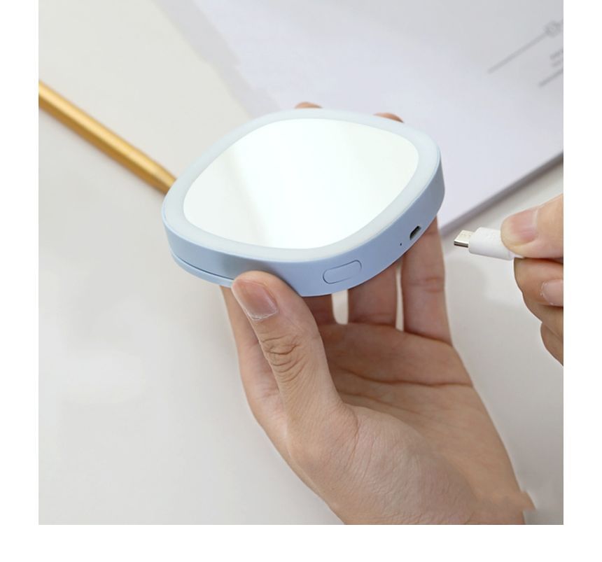 HOMTEC - USB oplaadbare draagbare LED make-upspiegel