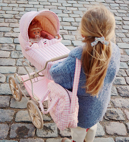 Konges Sløjd Pusletaske Til Dukke - Powder Pink Check