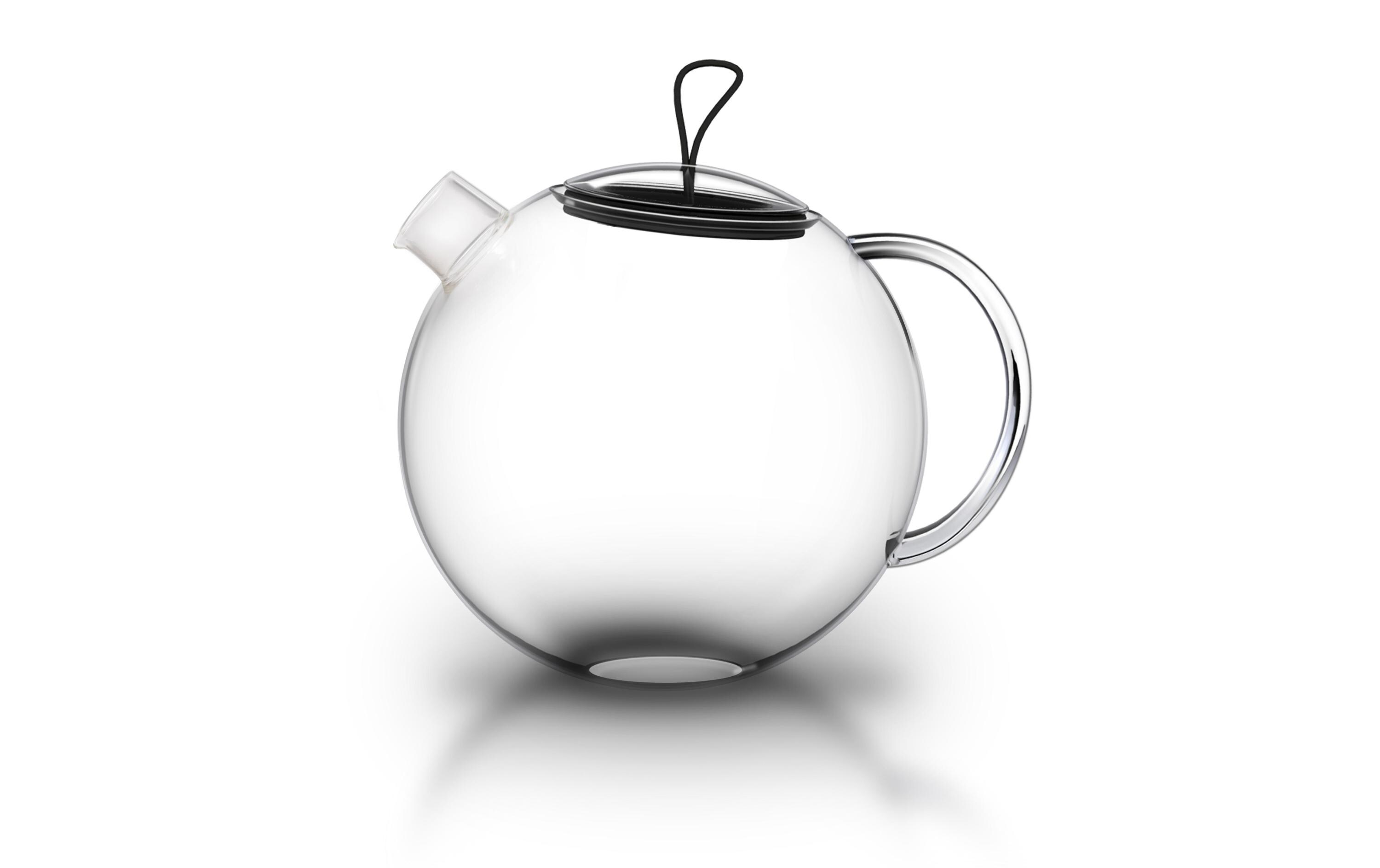 Teekanne 1.5 l, TransparentTeebereiter mit Edelstahlsieb