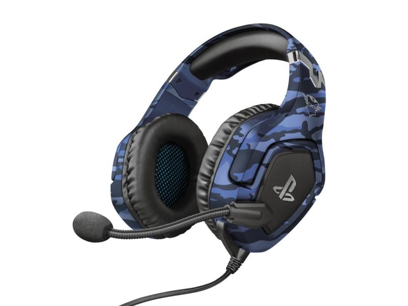 Trust Headset GXT 488 Forze-B PS4/PS5 Blau Gaming-Headset exklusiv für PS4 und PS5 mit einklappbarem Mikrofon und verstellbarem Kopfbügel