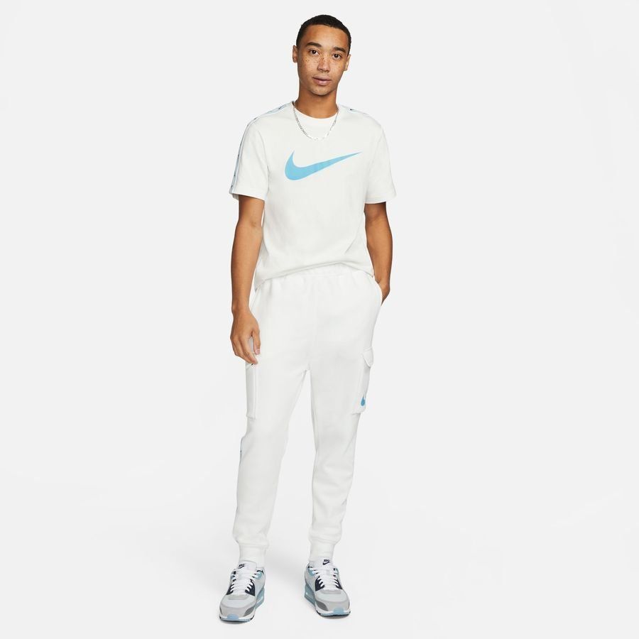 Nike T-Shirt NSW Repeat Sportswear - Blanc/Bleu