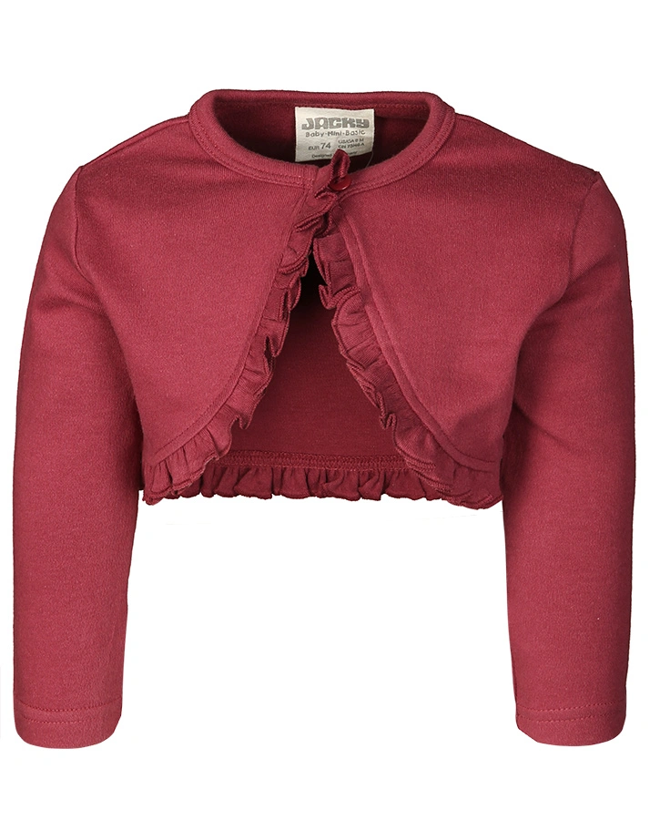Jersey-Bolero CLASSIC GIRLS mit Rüschenborte in waldfrucht