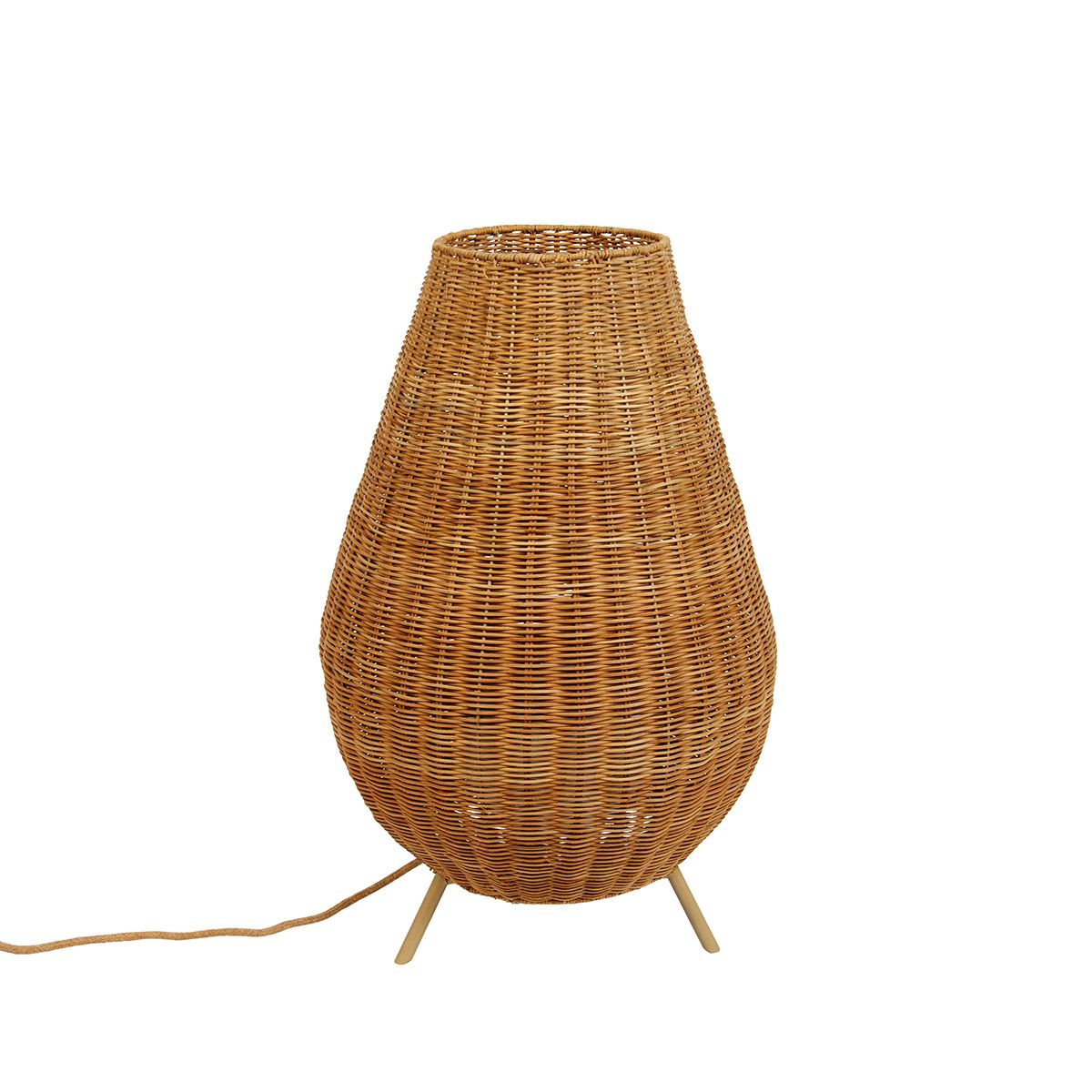 Vloerlamp rotan dimbaar IP65 met afstandsbediening - Saona