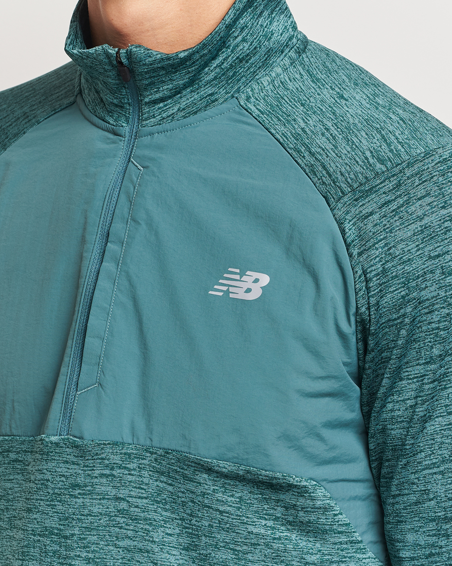 New Balance Running Heat Grid Half Zip New Spruce