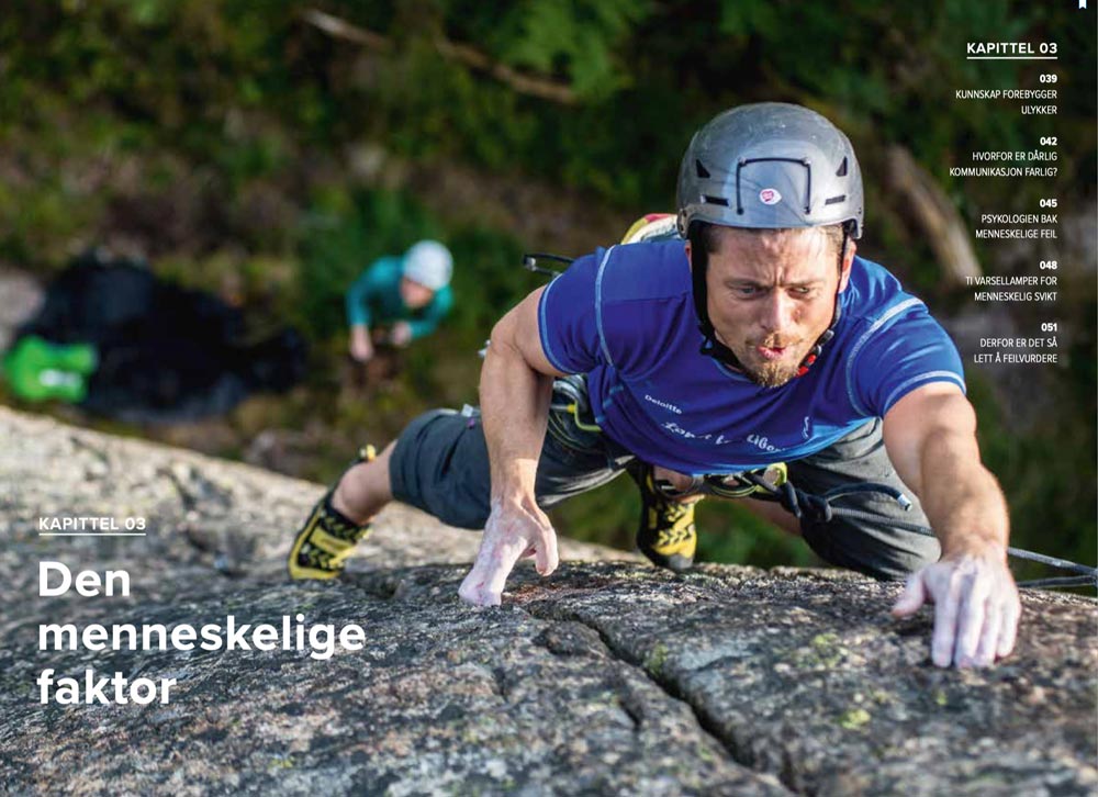 Sikker klatring av Geir Evensen<br>Bok om hvorfor skjer ulykker og hvordan kan du unngå at det skjer deg