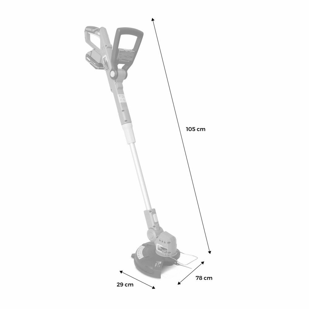 Voltr - débroussailleuse sans fil voltr ø25cm - coupe-bordures électrique avec batterie lithium ion + chargeur 20v