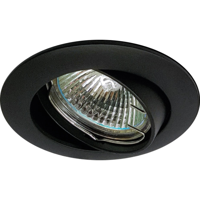 Inbouwspot rond kantelbaar IP20 GU10 Zwart*