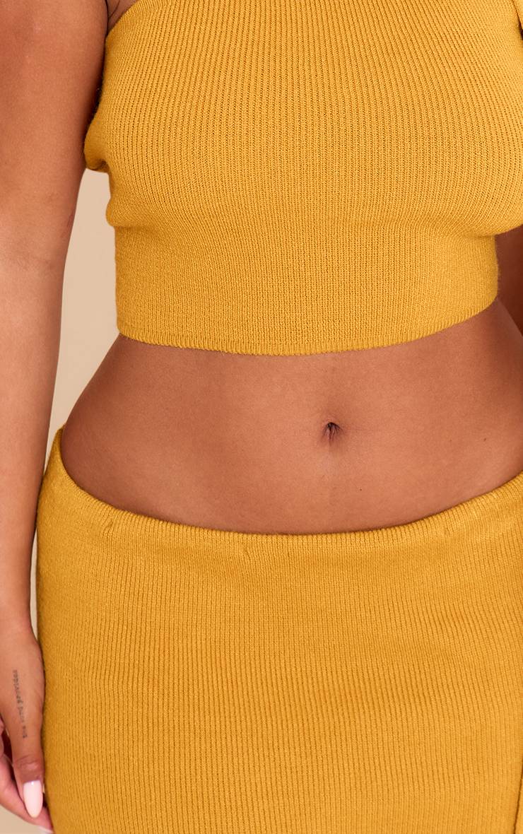 Rouille Jupe Maxi Tricotée Sculptante